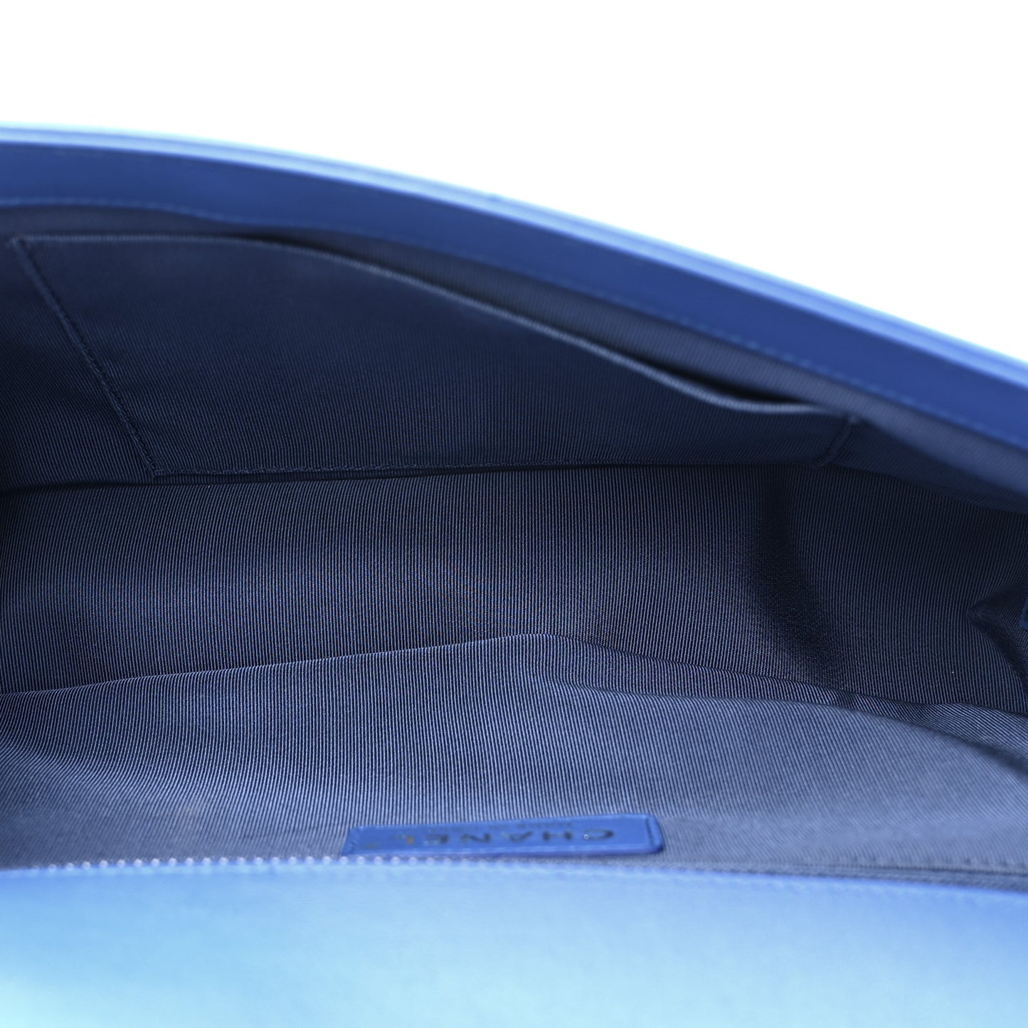 Lambskin Chevron Quilted New Medium Boy Flap Bright Blue