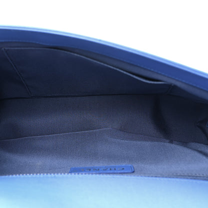 Chanel Lambskin Chevron Quilted New Medium Boy Flap Bright Blue 5 of 15