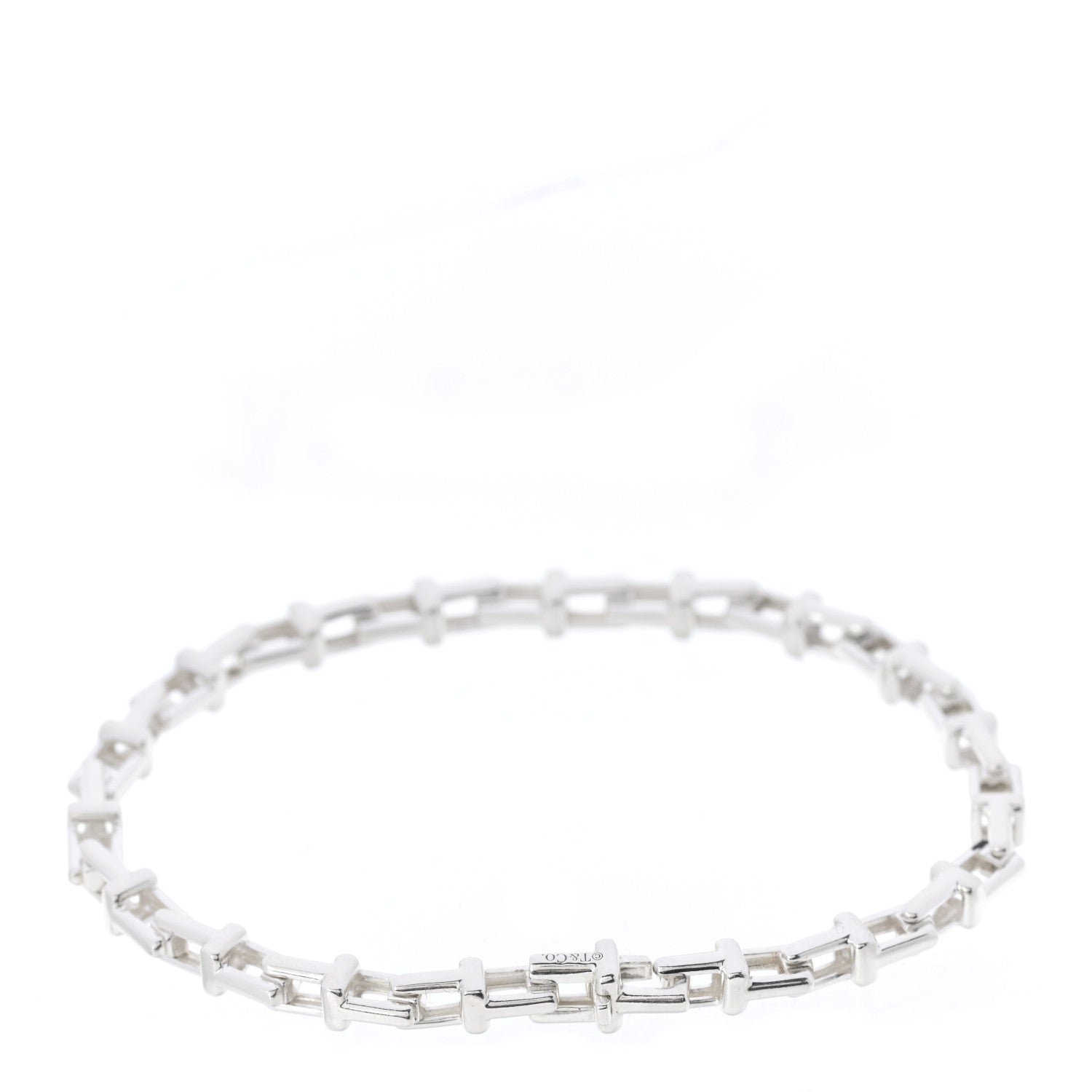 Tiffany Sterling Silver Narrow T Chain Bracelet 3 of 5
