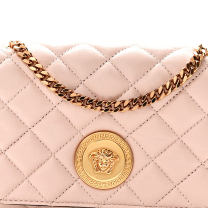 Versace Nappa Quilted Small Medusa Chain Crossbody Light Pink 7 of 9