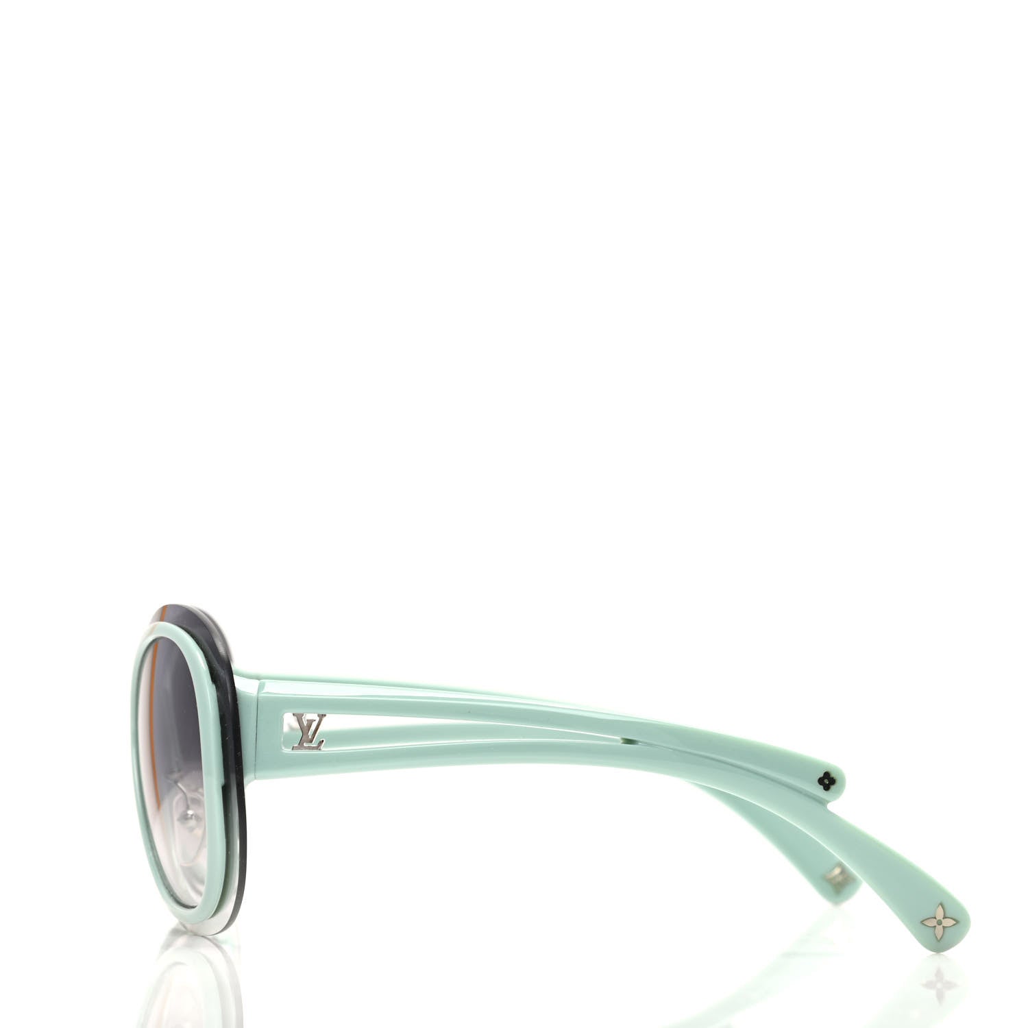 Louis Vuitton Acetate Two-Tone Frame Flore Sunglasses Z0452U Green 3 of 8