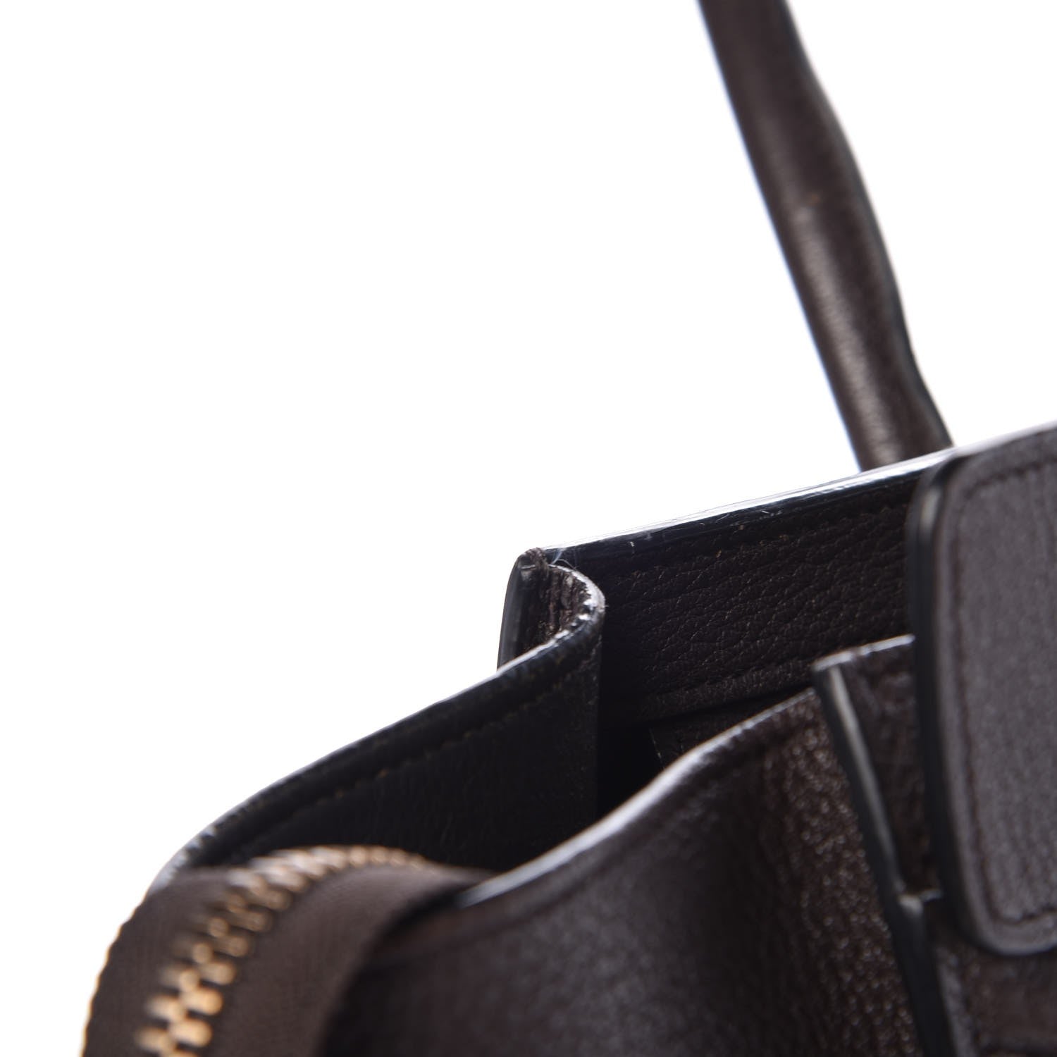 Celine Goatskin Micro Luggage Dark Taupe 8 of 18