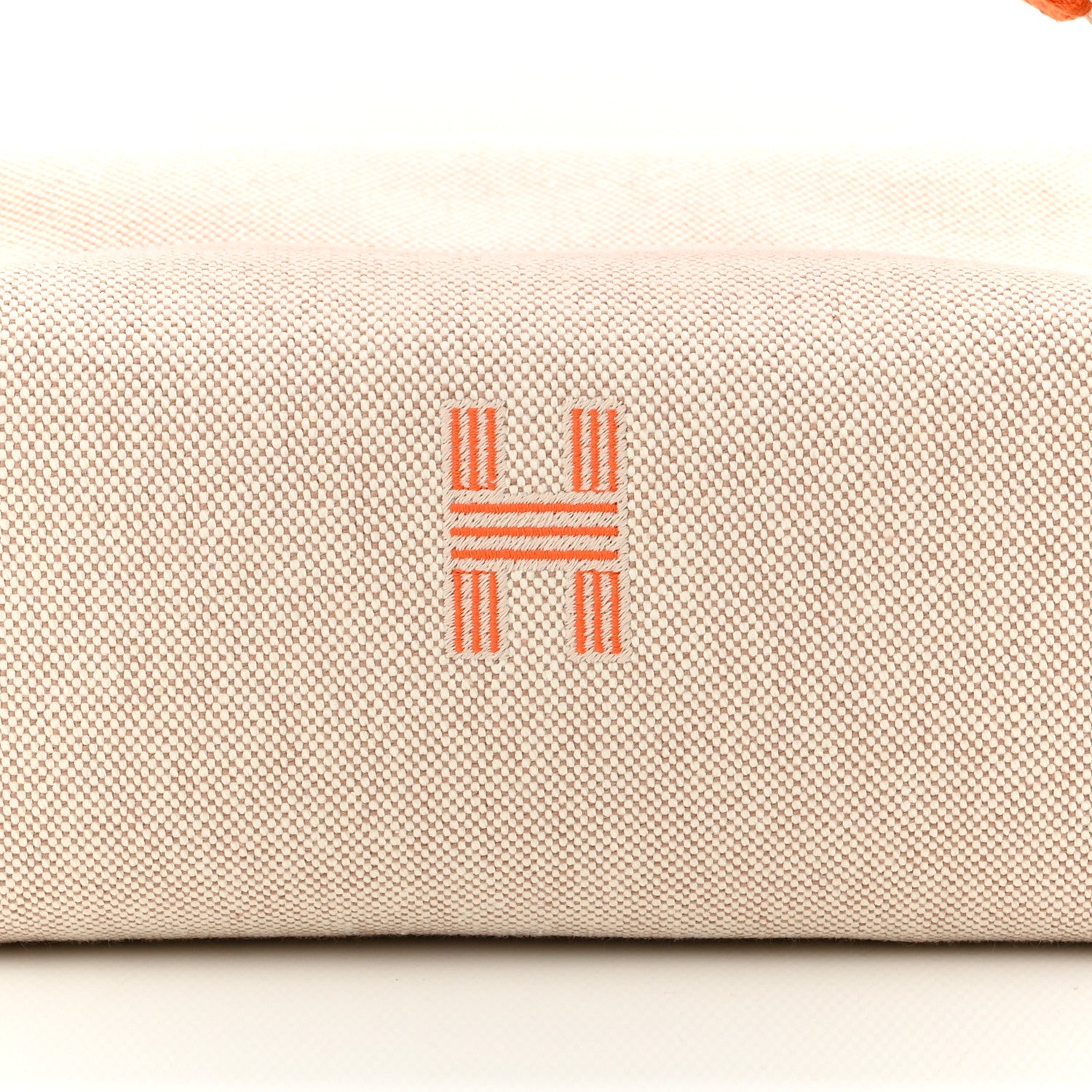 Hermes Canvas Small Bride-A-Brac Pouch Natural Orange 7 of 9