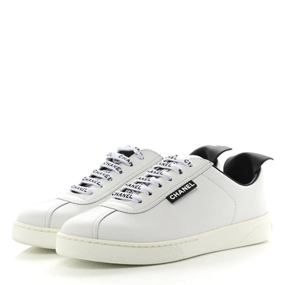 Chanel Calfskin CC Womens Sneakers 35.5 White 3 of 9