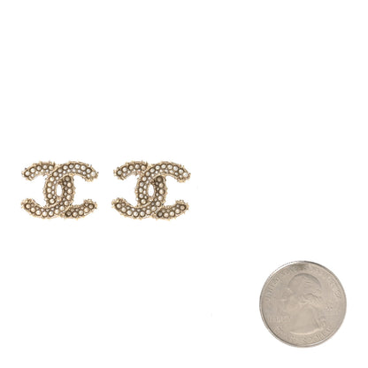 Chanel Pearl CC Earrings Gold 2 of 5