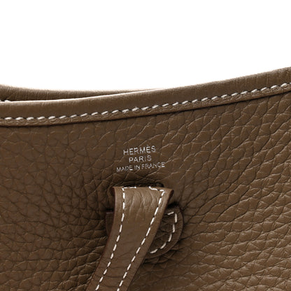 Hermes Taurillon Clemence Amazone Evelyne TPM Etoupe Bleu Indigo 5 of 10