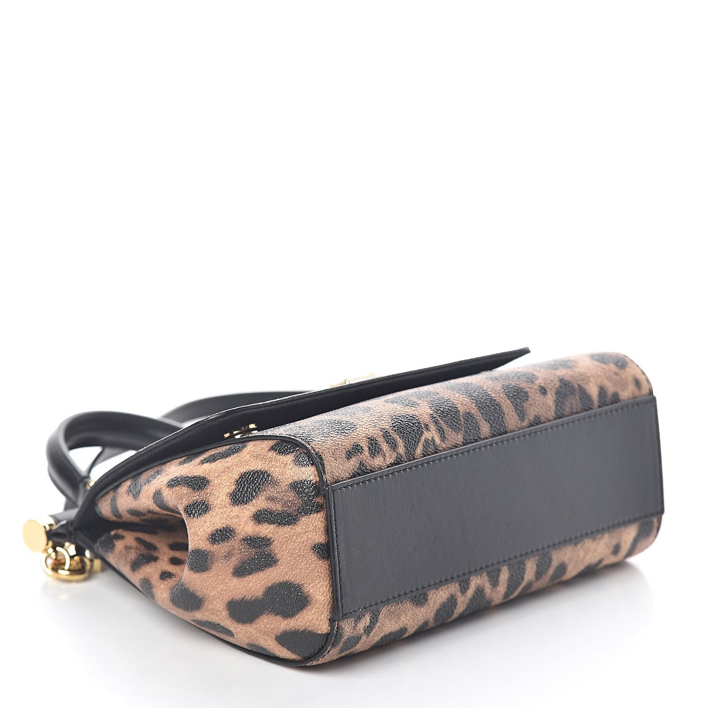 Dauphine Leopard Print Mini Miss Sicily Satchel Black