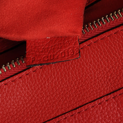 Celine Drummed Calfskin Mini Luggage Coquelicot 7 of 7