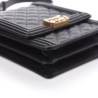 Chanel Caviar Quilted North South Boy Flap Black 5 of 10