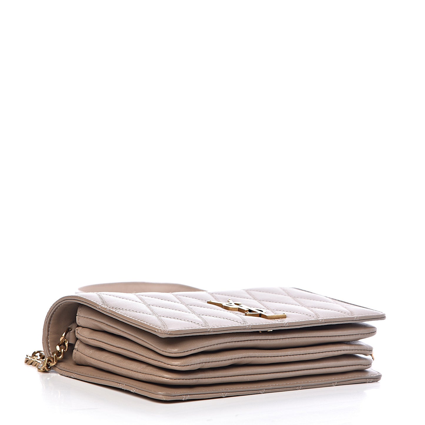 Lambskin Diamond Quilted Angie Chain Bag Dusty Grey