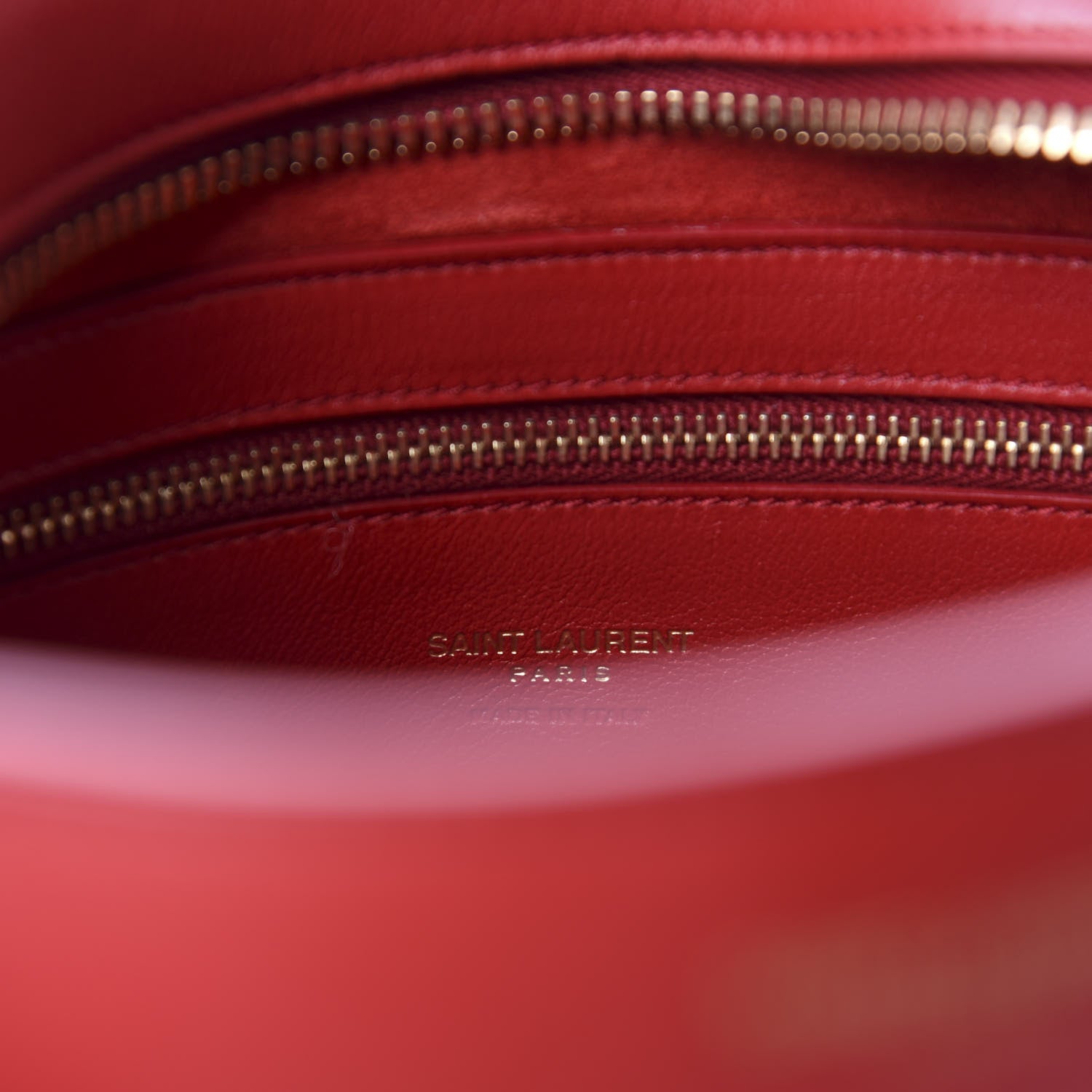 Saint Laurent Calfskin Small Monogram Cabas Red 6 of 10