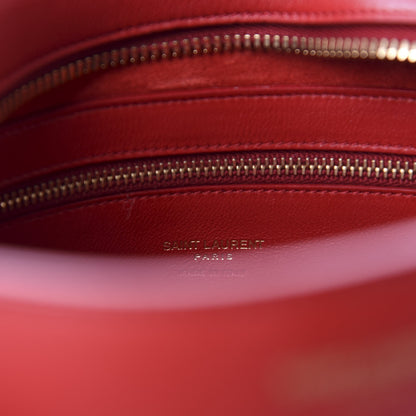 Saint Laurent Calfskin Small Monogram Cabas Red 6 of 10