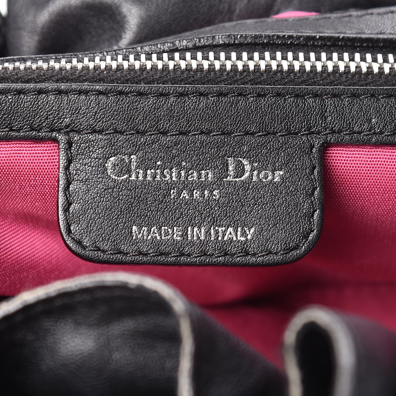 Christian Dior Lambskin Medium Le Trente Tote Black 6 of 10