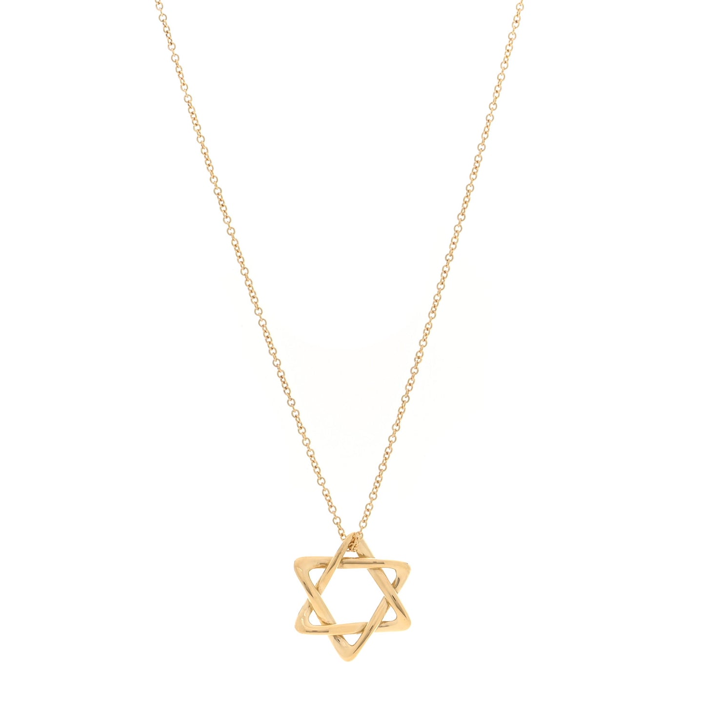 18K Yellow Gold Elsa Peretti Star of David Pendant Necklace