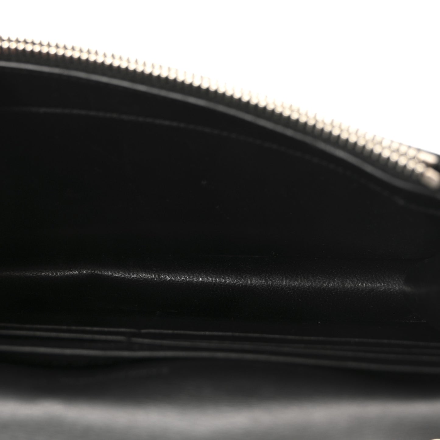 Calfskin Crocodile Embossed Kate Monogram Tassel Chain Wallet Black Black