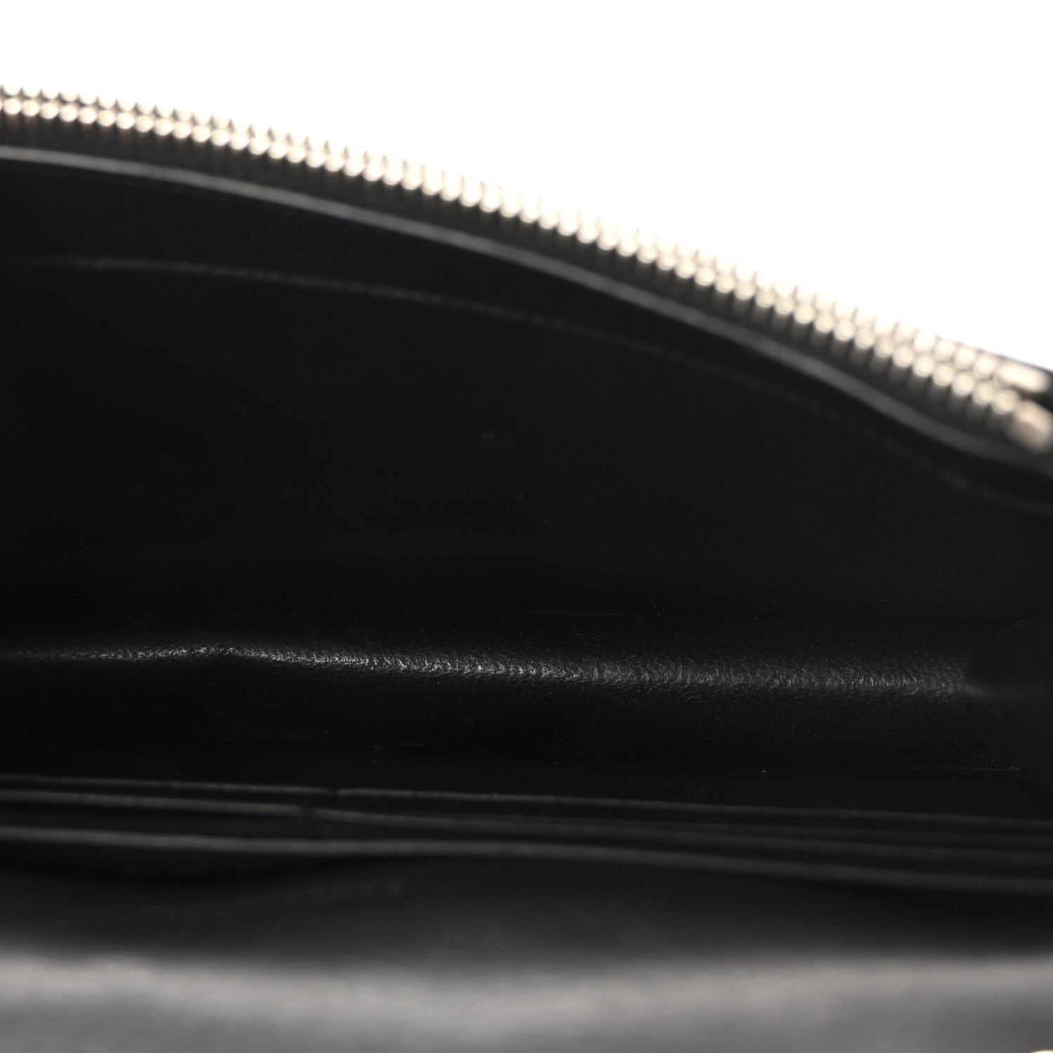 Saint Laurent Calfskin Crocodile Embossed Kate Monogram Tassel Chain Wallet Black Black 5 of 9