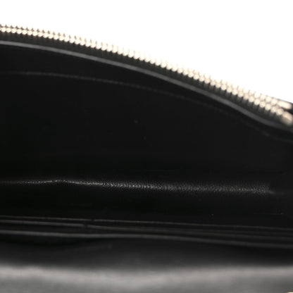 Saint Laurent Calfskin Crocodile Embossed Kate Monogram Tassel Chain Wallet Black Black 5 of 9