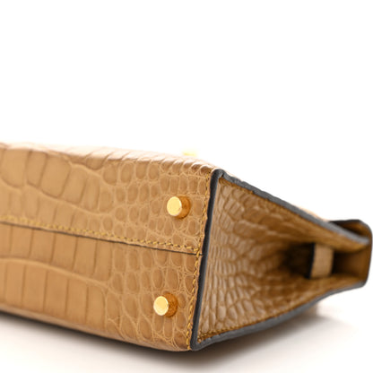 Hermes Matte Alligator Mini Kelly Sellier 20 Kraft 10 of 11
