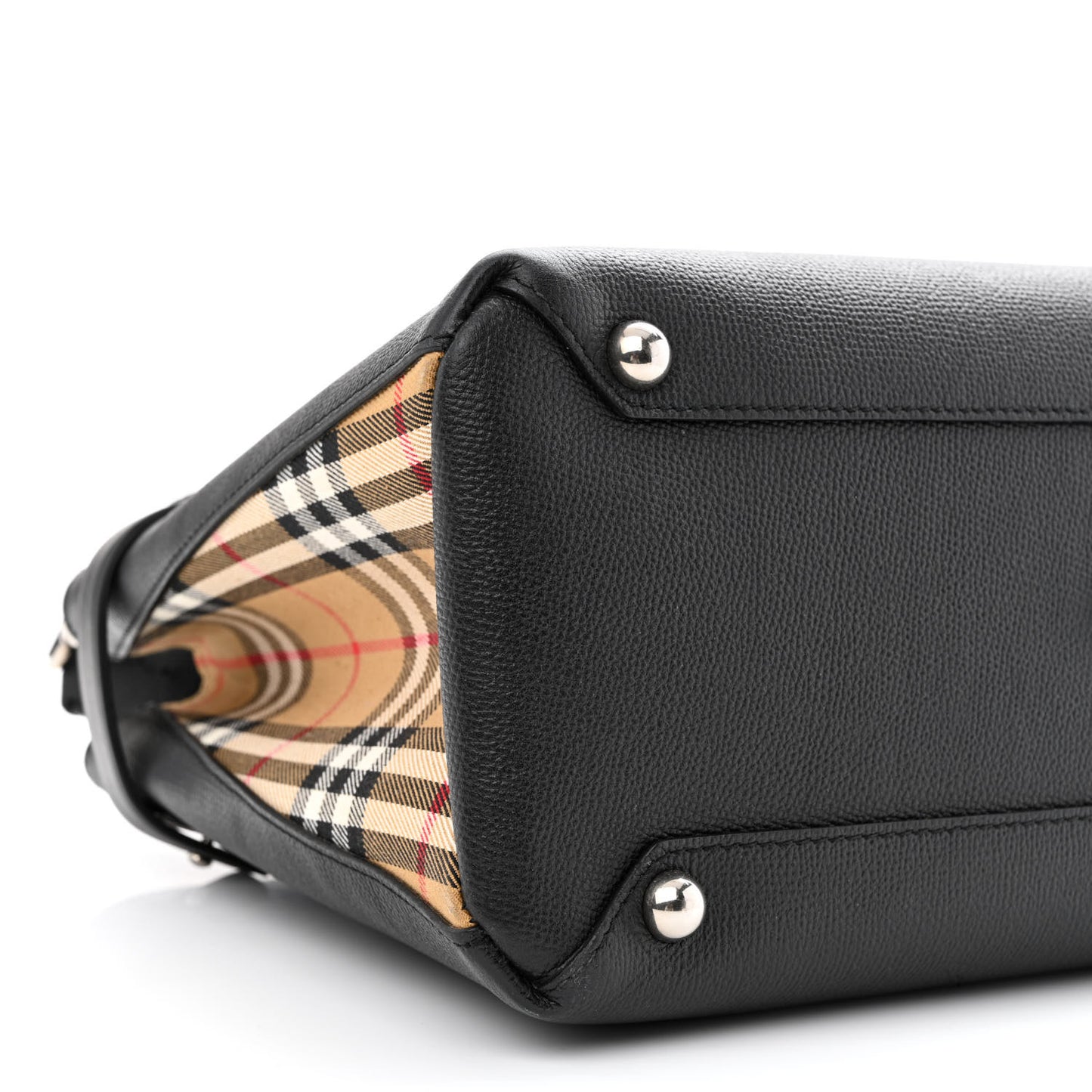 Derby Calfskin Vintage Check Medium Banner Tote Black
