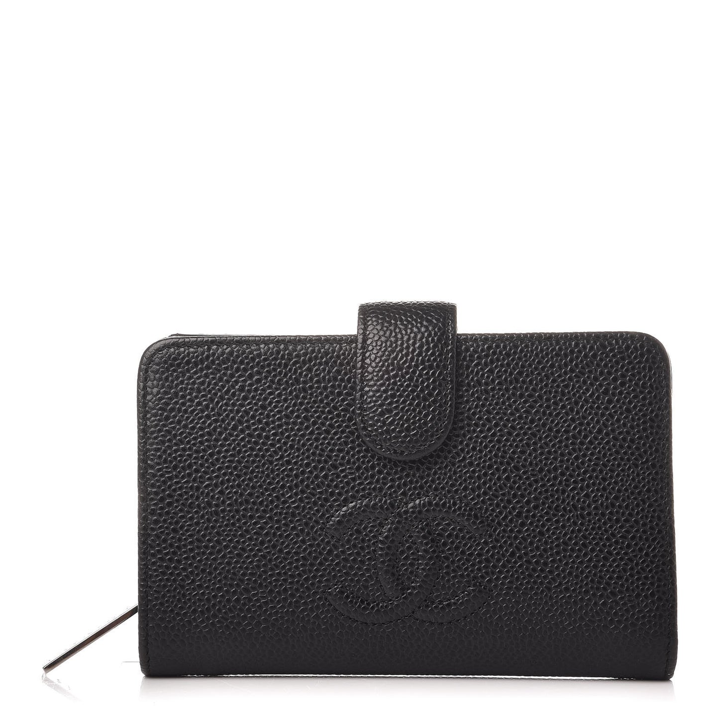 Caviar Timeless CC Zipped Pocket Wallet Black