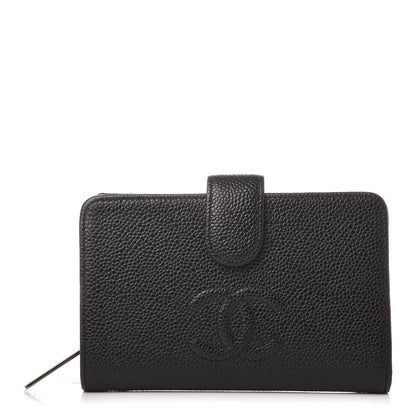Chanel Caviar Timeless CC Zipped Pocket Wallet Black 1 of 12