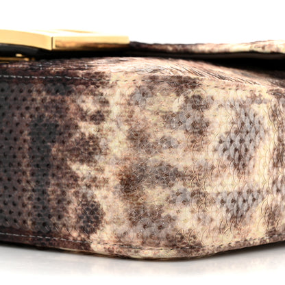 Fendi Sequin Paillettes Vitello Grace Karung Effect FF Mini Baguette Ginepro 9 of 11