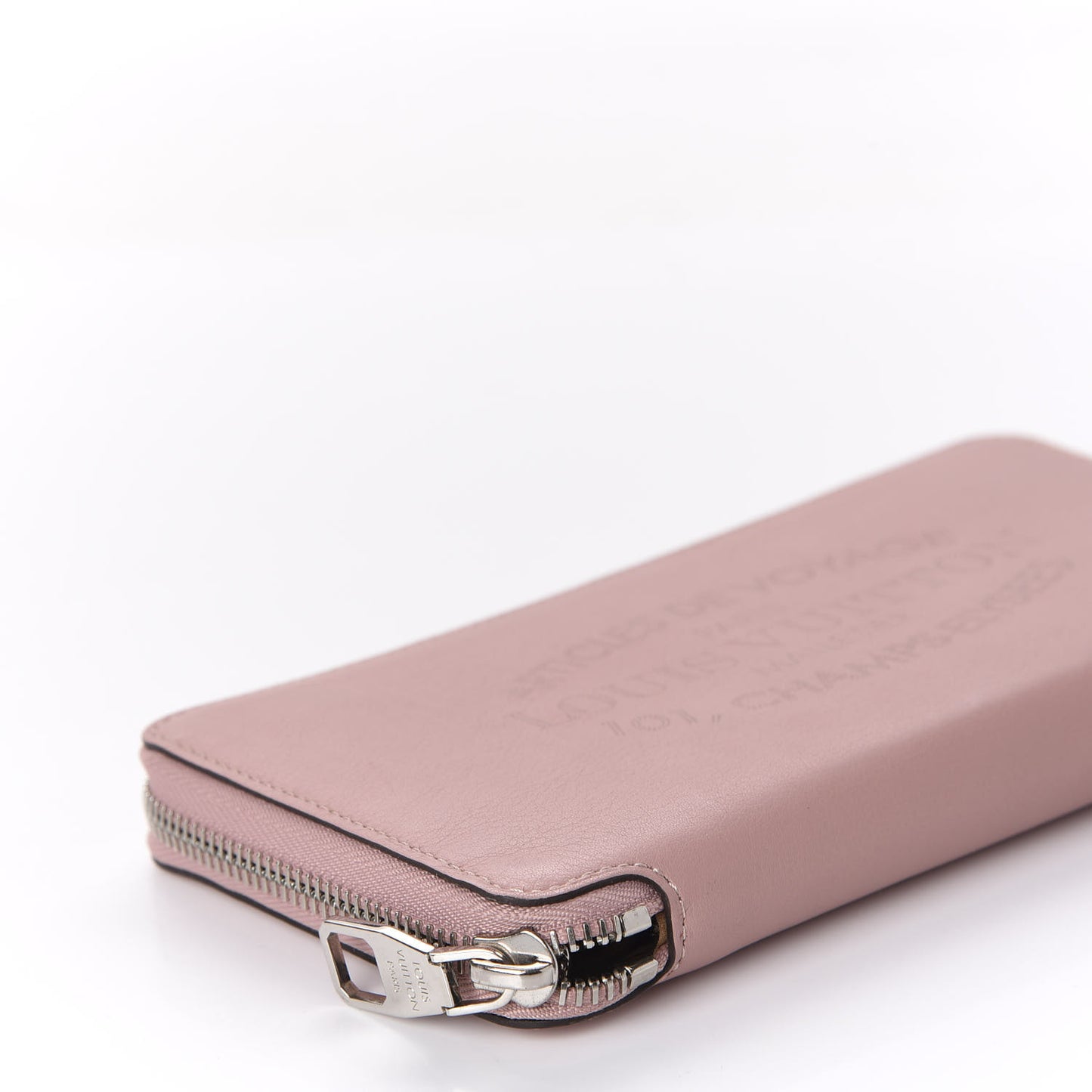 Calfskin Articles de Voyage Zippy Wallet Pink