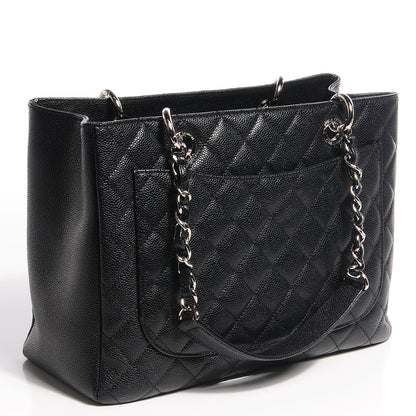 Chanel Caviar Grand Shopping Tote GST Black 3 of 7