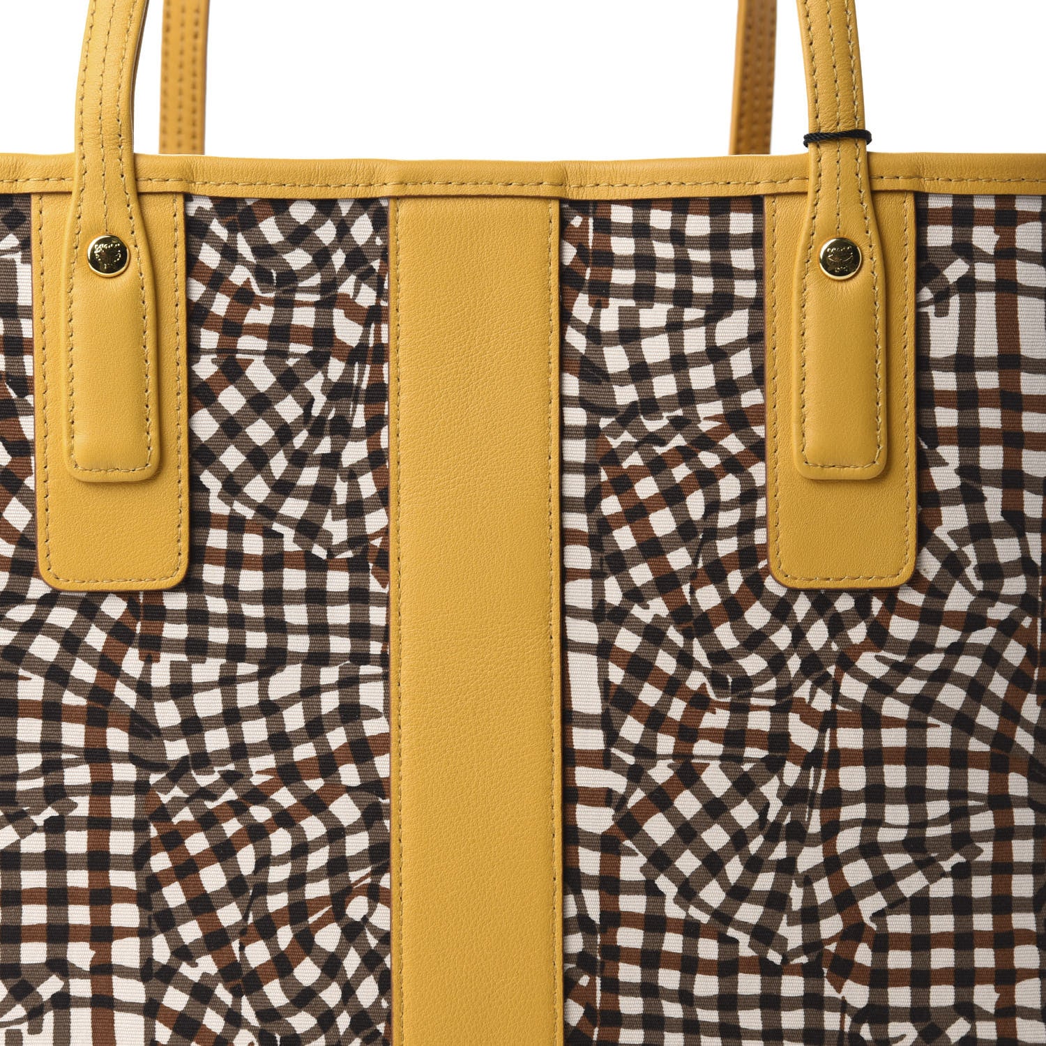 MCM Visetos Medium Liz Reversible Shopper Tote Cognac Yellow 15 of 15