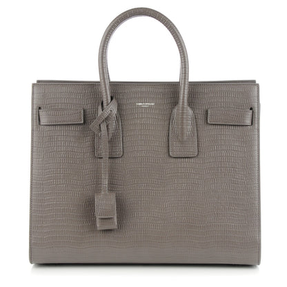 Saint Laurent Snake Embossed Small Sac De Jour Fog 1 of 7