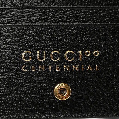 Gucci Calfskin Gucci 100 Ophidia Card Case Bright Hibiscus Black 6 of 8