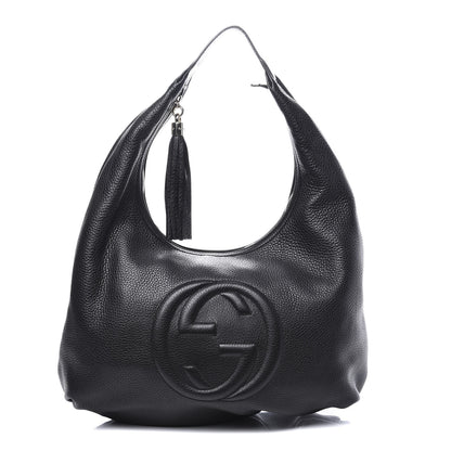 Gucci Pebbled Calfskin Large Soho Hobo Black 1 of 10