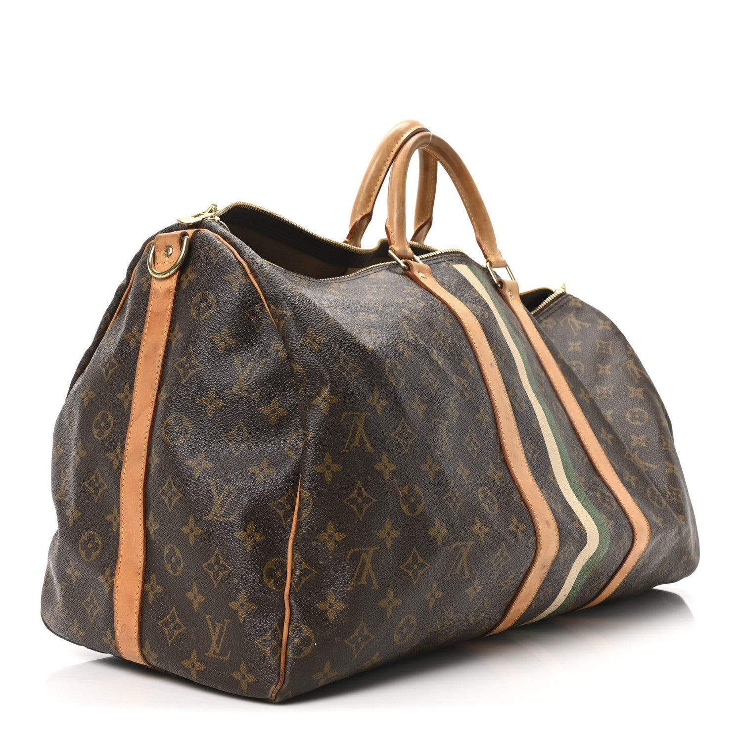 Louis Vuitton Monogram My LV Heritage Keepall Bandouliere 55 Ivory Vert Anglais 2 of 9