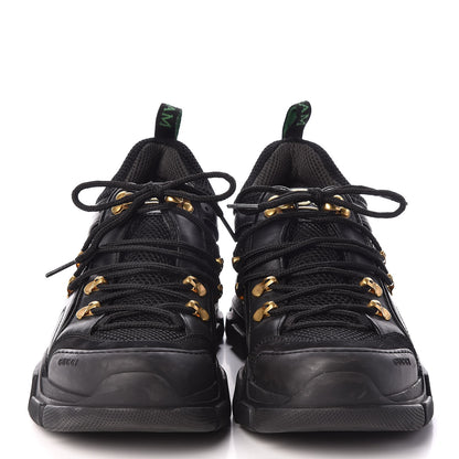 Gucci X SEGA Mesh Suede Calfskin Womens Flashtrek Sneakers 41 Black Silver 2 of 7