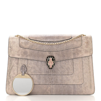 Bulgari Metallic Karung Serpenti Forever Crossbody Rosa Di Francia 3 of 10