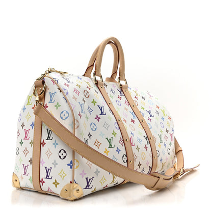Louis Vuitton LV X TM Monogram Multicolor Keepall Bandouliere 45 White 3 of 9