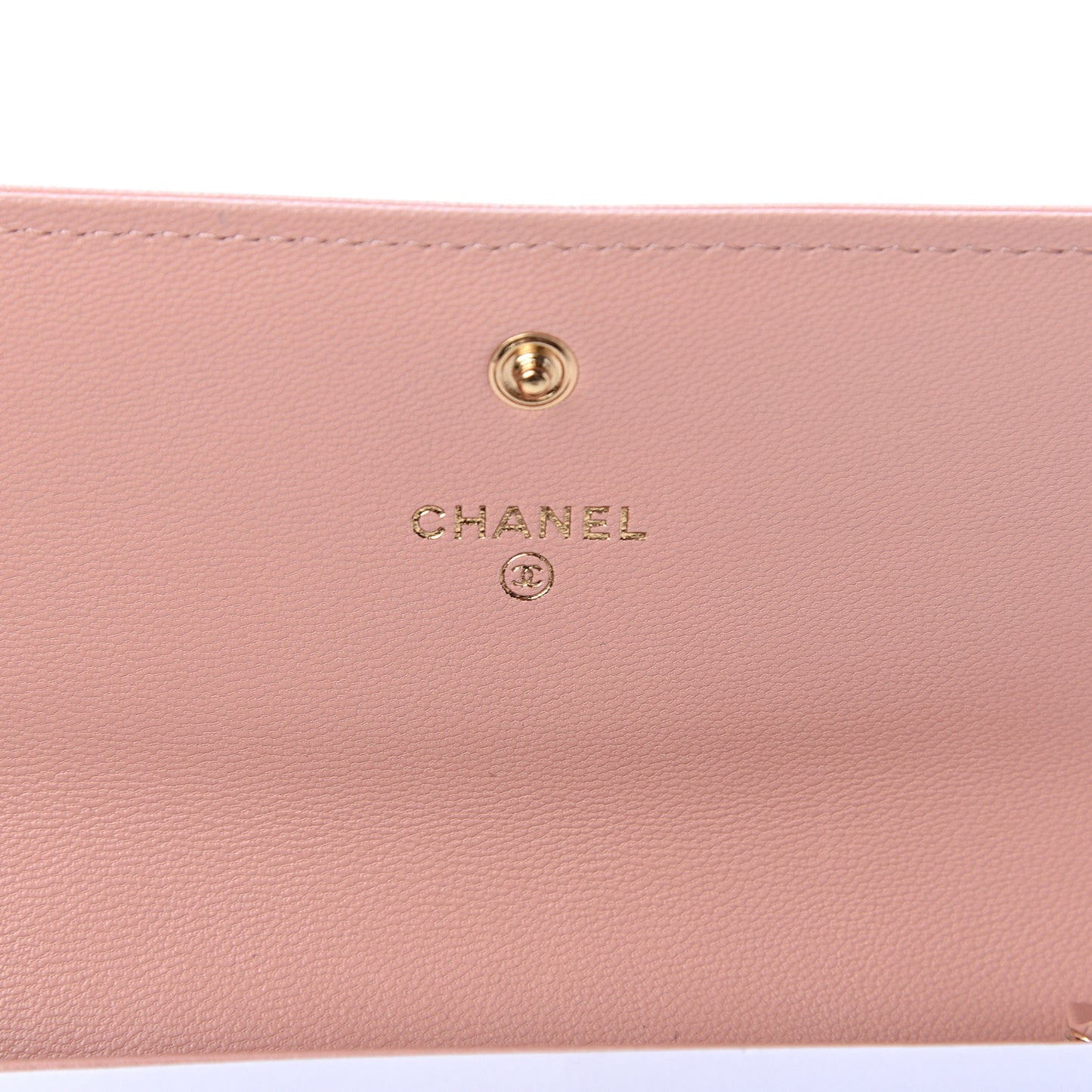 Shiny Goatskin Quilted 19 Flap Wallet Pink