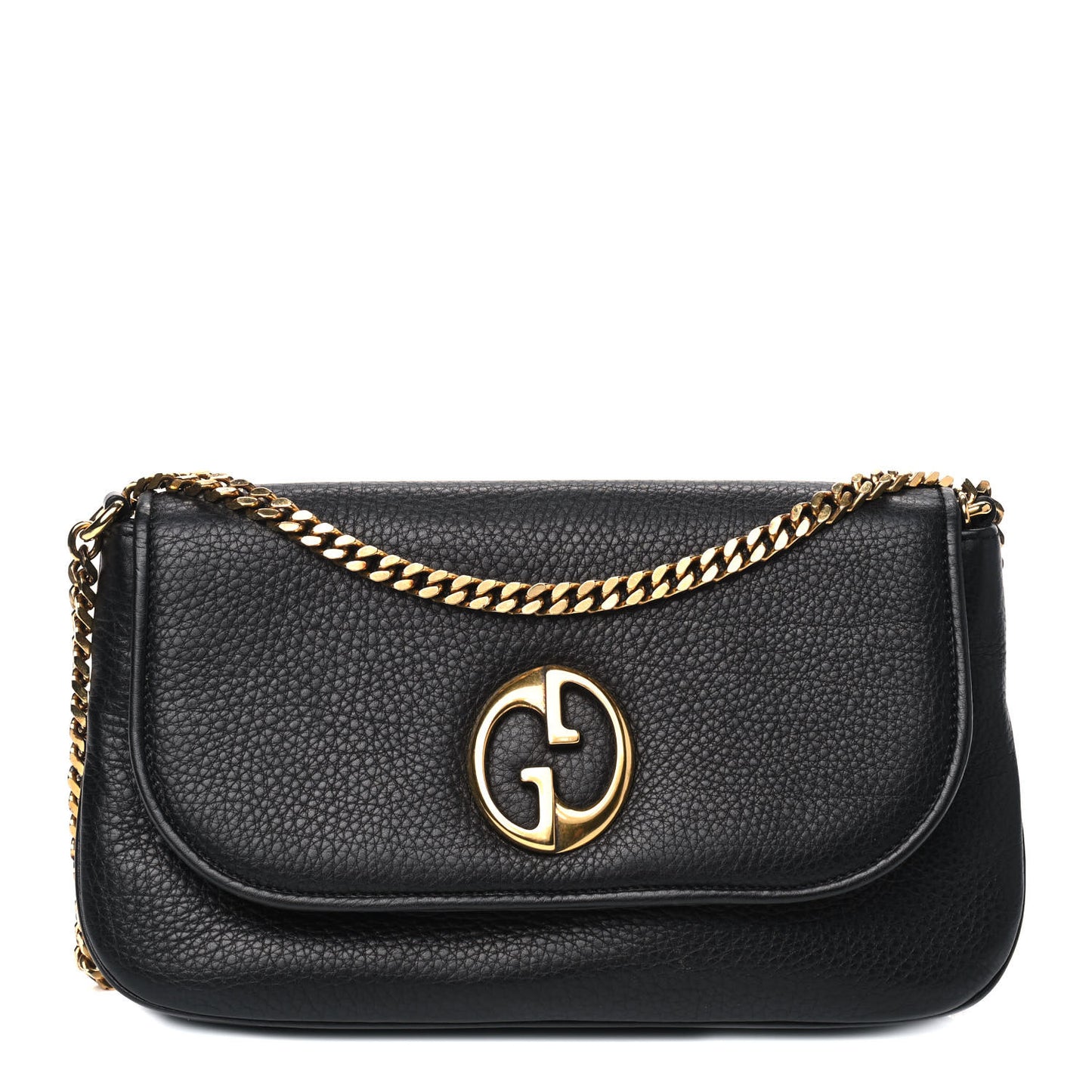 Calfskin Medium 1973 Chain Shoulder Bag Black