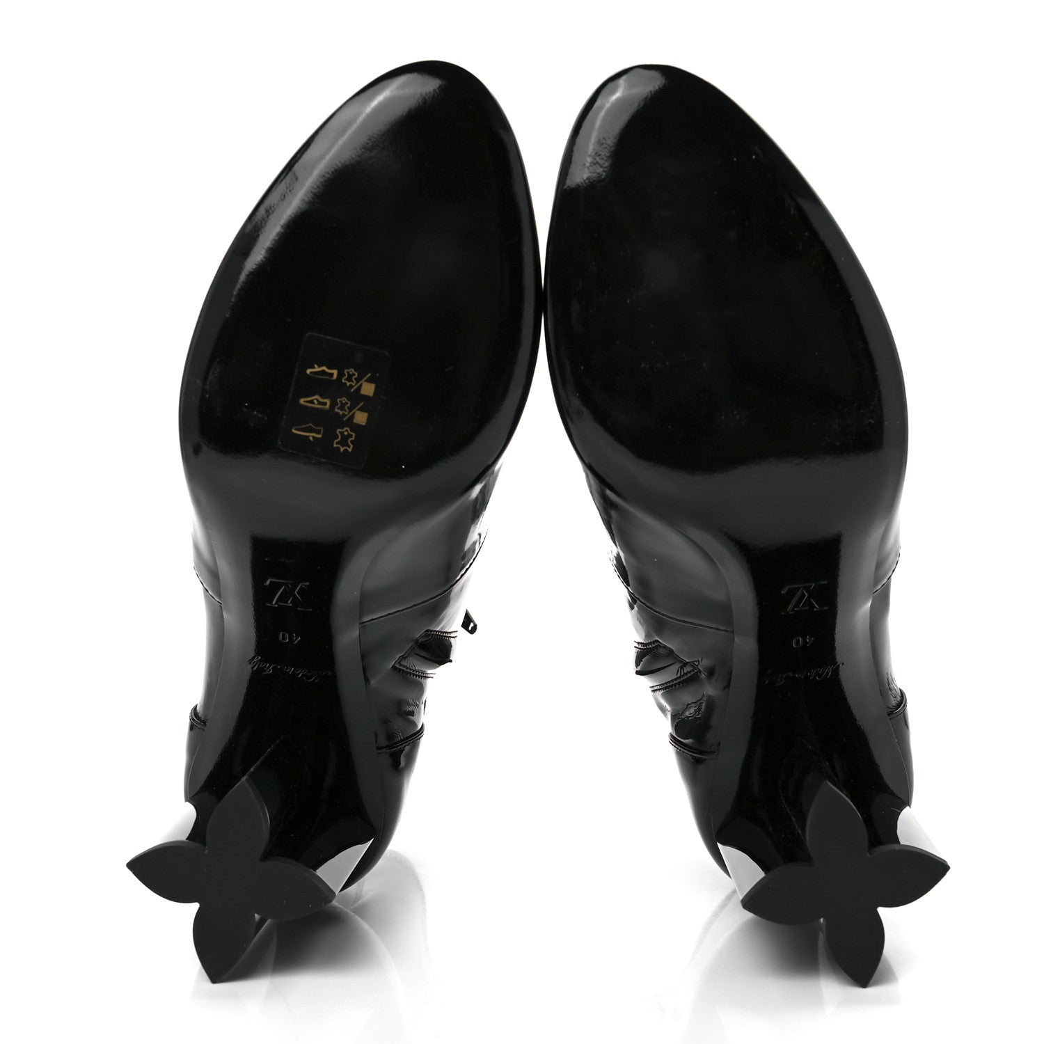 Louis Vuitton Patent Silhouette Ankle Boots 40 Black 5 of 9
