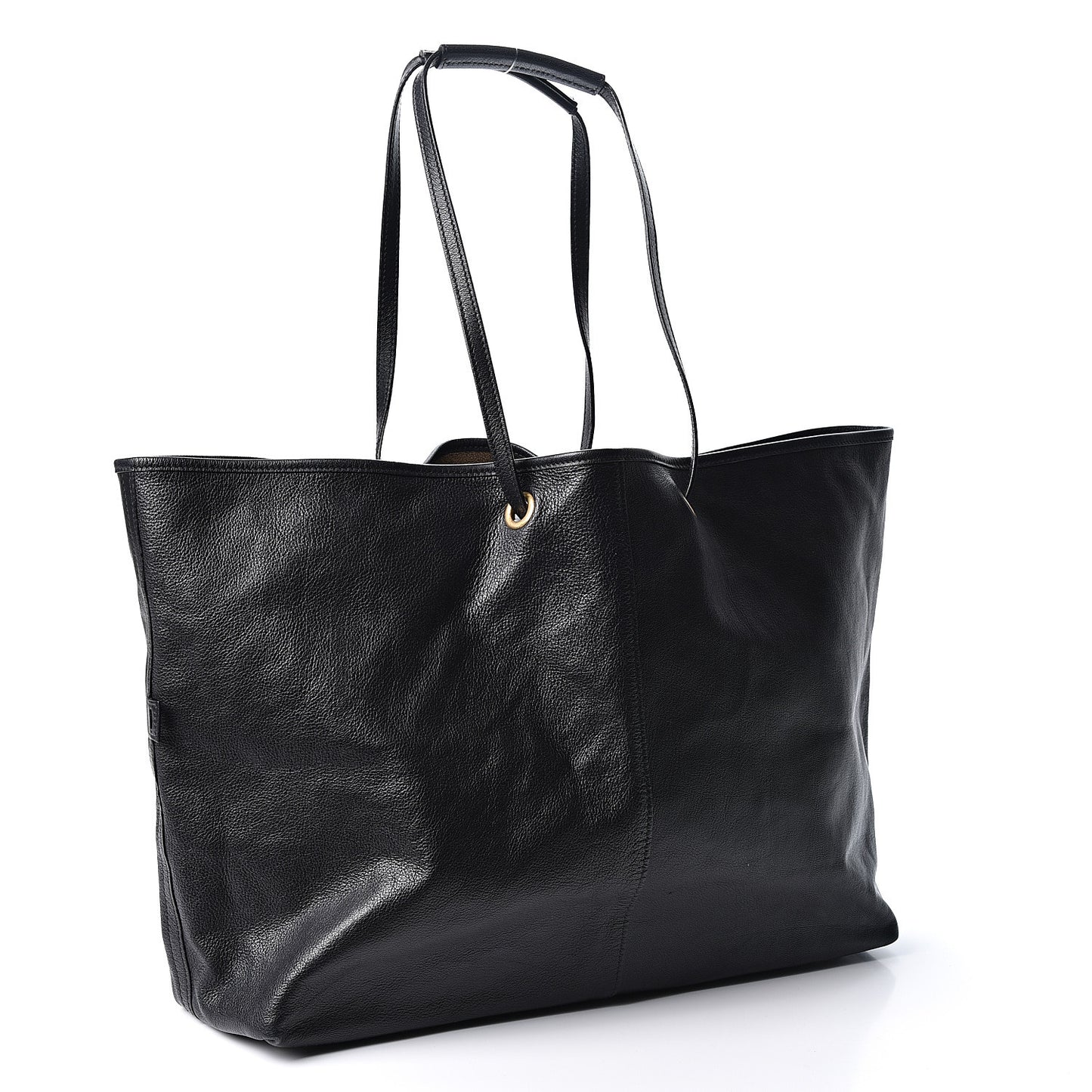 Calfskin Large Neo Double Reversible Tote Black Bronze