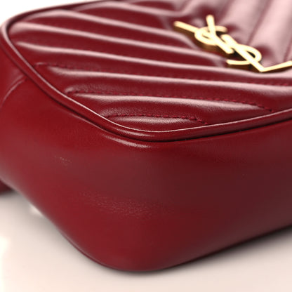 Saint Laurent Calfskin Matelasse Monogram Lou Belt Bag Dark Legion Red 6 of 7