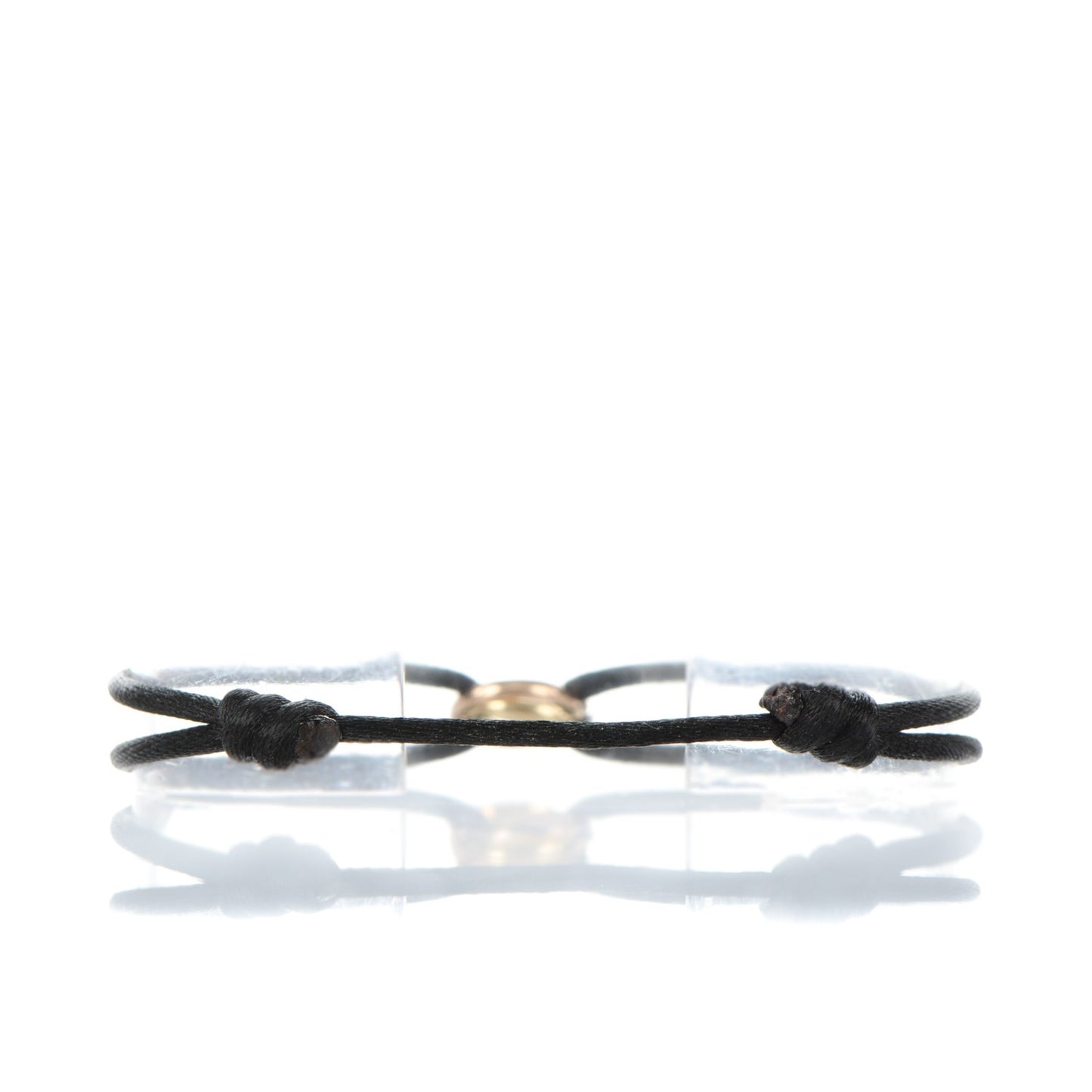 18K Pink Yellow White Gold Trinity Adjustable Cord Bracelet