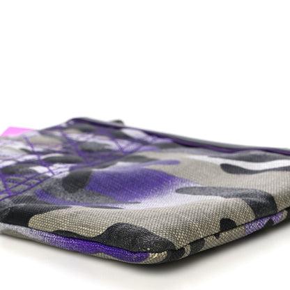 Christian Dior Canvas Camouflage Anselm Reyle Zip Pouch 6 of 10