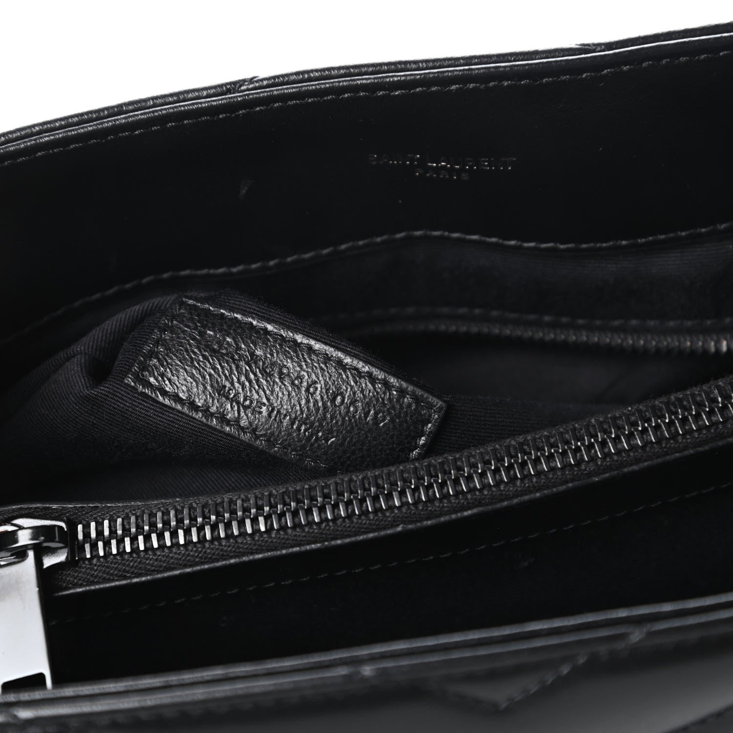 Saint Laurent Calfskin Y Quilted Monogram Medium Loulou Chain Satchel Black 9 of 10