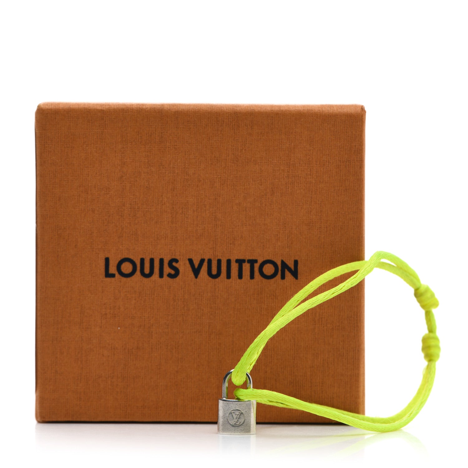 Louis Vuitton X UNICEF Sterling Silver Lockit Bracelet Neon Yellow 6 of 6