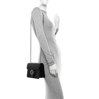 Gucci Dollar Calfskin Small Interlocking G Shoulder Bag Black 2 of 11