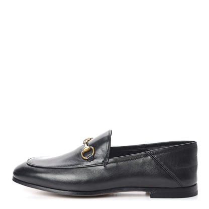 Gucci Lambskin Womens Brixton Horsebit Loafers 36.5 Black 1 of 8
