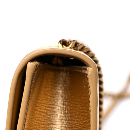 Saint Laurent Metallic Calfskin Small Classic Monogram Kate Tassel Satchel Gold 11 of 12