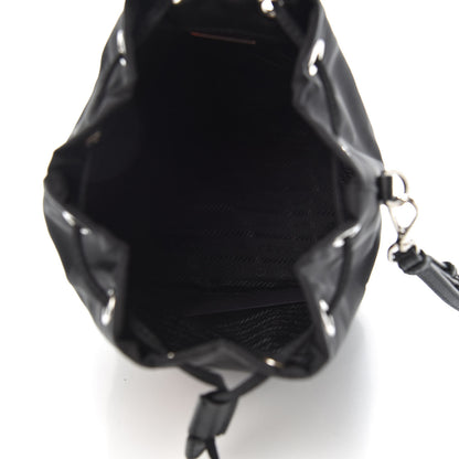 Prada Tessuto Nylon Saffiano Smalto Bucket Wristlet Black 5 of 8