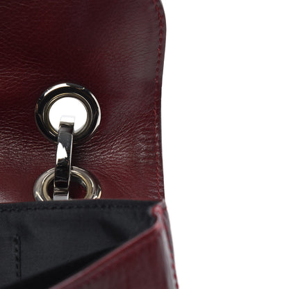 Lanvin Calfskin Flap Shoulder Bag Burgundy 7 of 10